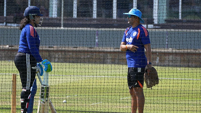 India Women cricketers in training ahead of 1st T20I against England. - BCCI Women/X