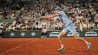Jannik Sinner Vs Juan Cerundolo Live Score, French Open 2026: World No. 1 Faces Argentine Challenge At Roland-Garros (AP Photo/Thibault Camus) : Jannik Sinner of Italy returns to Clement Tabur of France during their first round men's singles tennis match at the French Open tennis tournament in Paris, Tuesday, May 26, 2026.