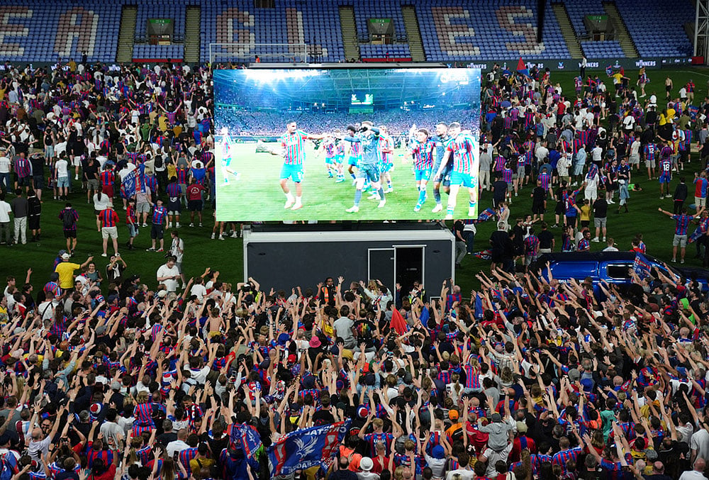 Crystal Palace vs Rayo Vallecano Germany Conference League Final Crystal Palace fans