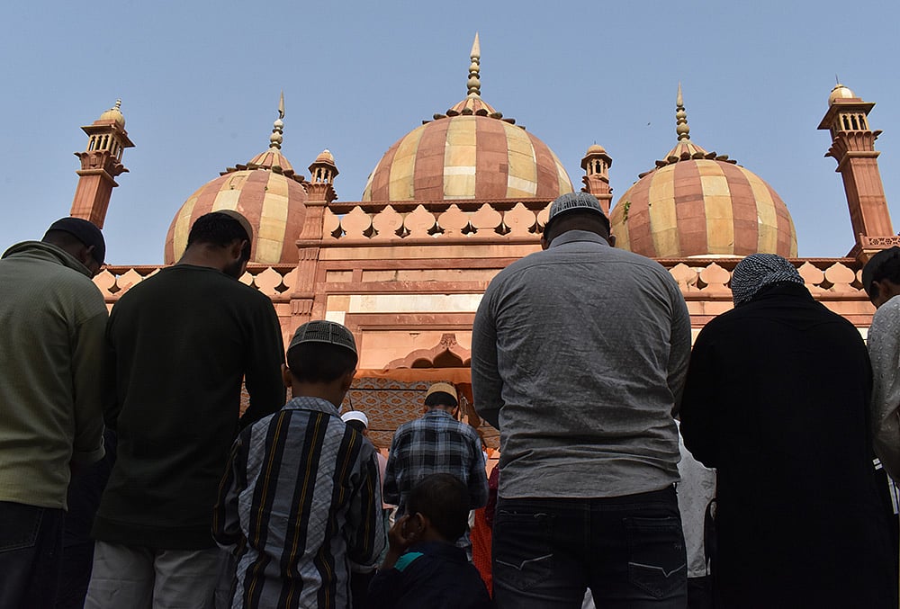 Muslim community gathering