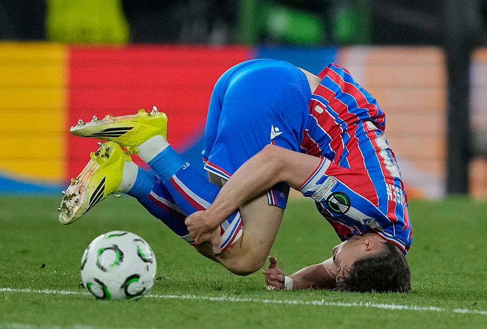 Crystal Palace vs Rayo Vallecano Germany Conference League Final Soccer-Jorgen Strand Larsen