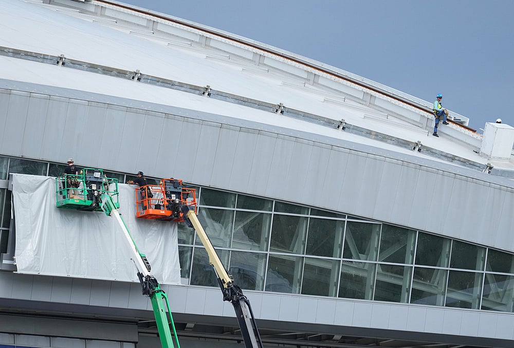 Signage on the exterior of AT&T Stadium