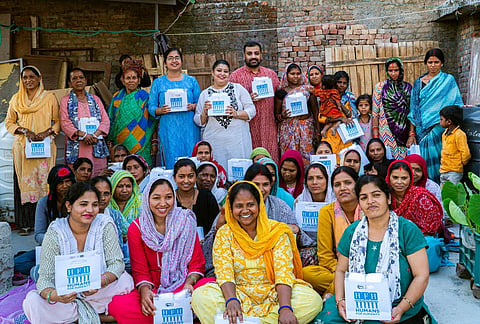Dr. Eshna Sharma (Gynaecologist) and Lubna Khanam (State Coordinator, Humans for Humanity) at Kat Bangla Basti, Uttarakhand