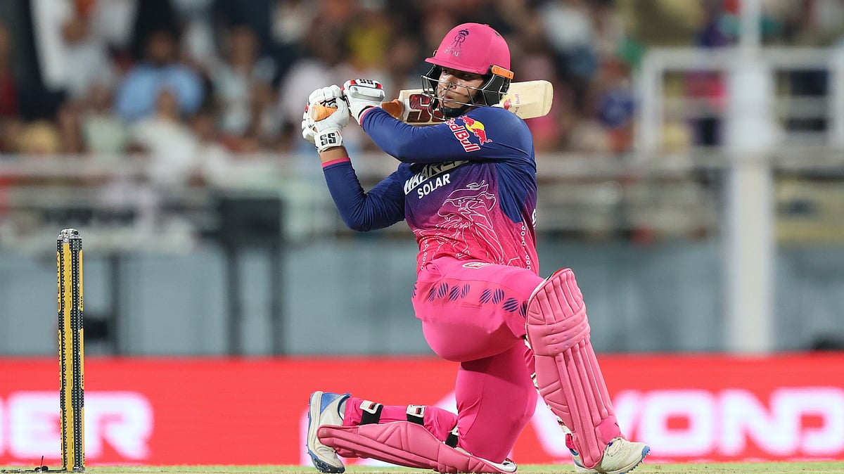 Vaibhav Sooryavanshi slams 31-ball half-century on a two-paced Mullanpur wicket on May 22. - X/IPL