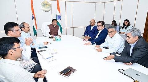 Chief Minister Shri Mohan Charan Majhi in a meeting with the Vedanta Group officials