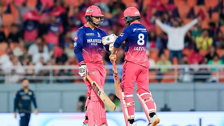 Jadeja-Sooryavanshi have fored an unbeaten 71-run stand for the 3rd wicket in Mullanpur on Friday, May 29. - X/IPL