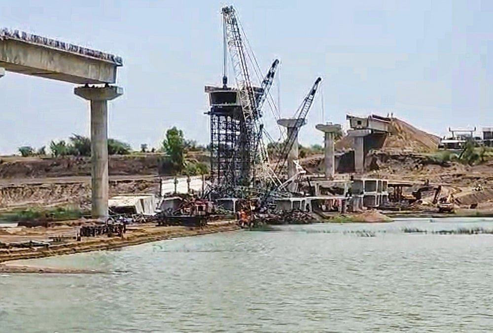 Under-construction bridge collapses in Hamirpur