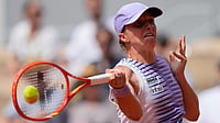 Iga Swiatek Vs Magda Linette Highlights, French Open: Four-Time Champ Wins Two Straight Sets To March In Round Four Photo: AP : Iga Swiatek of Poland serves to Magda Linette of Poland during their third round women's singles tennis match at the French Open tennis tournament in Paris.