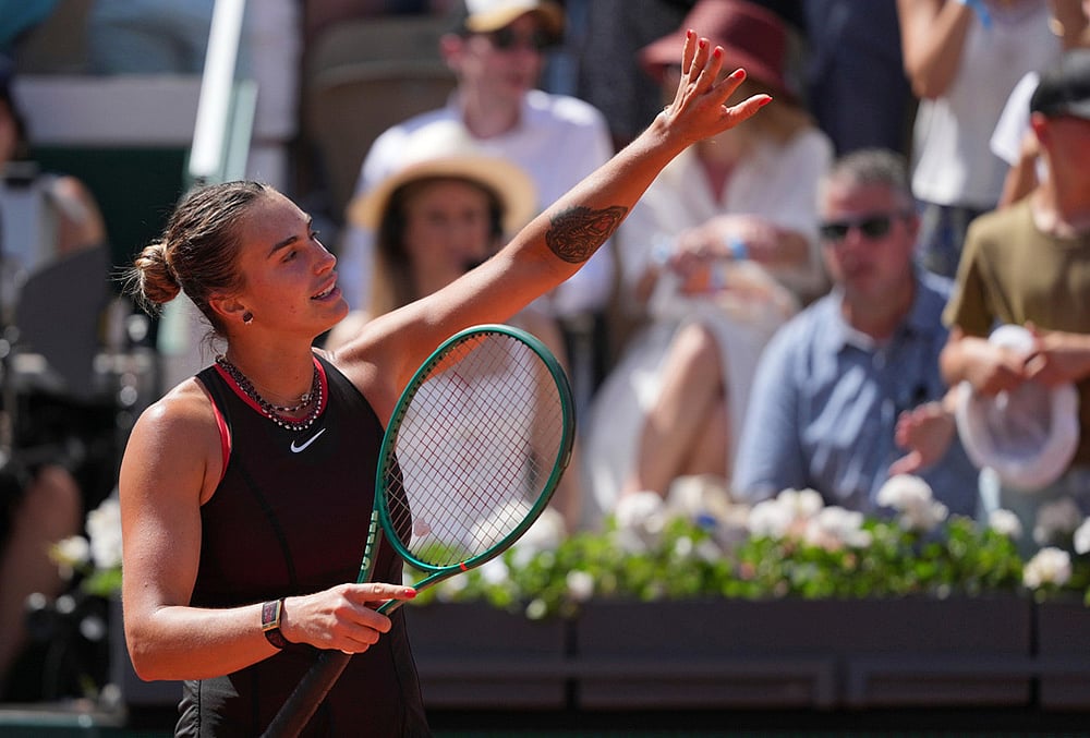 Aryna Sabalenka vs Daria Kasatkina French Open tennis tournament 2026 