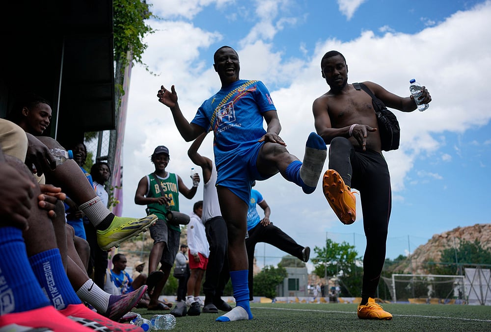 Athens migrant football tournament-