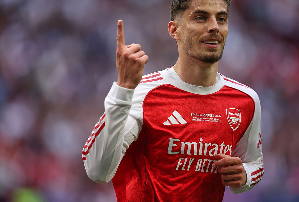 PSG vs Arsenal UEFA Champions League final Puskás Aréna photos-Kai Havertz
