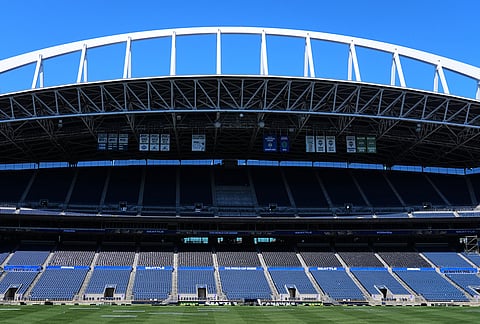 A general view of Seattle Stadium, normally known as Lumen Field, as preparations continue ahead of the 2026 FIFA World Cup matches, in Seattle.