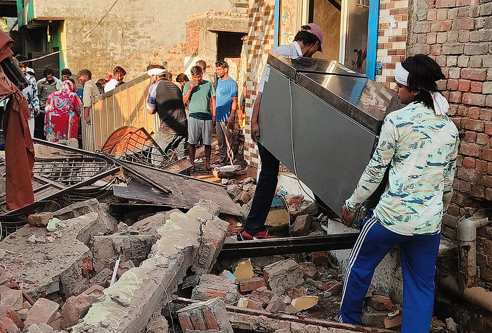 Demolition drive in Faridabad