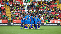 | Photo: AIFF : India in action against Jamaica in the Unity Cup semi-final at The Valley, London, on May 27, 2026.