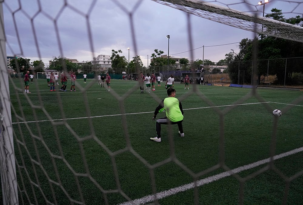 Athens migrant football tournament-
