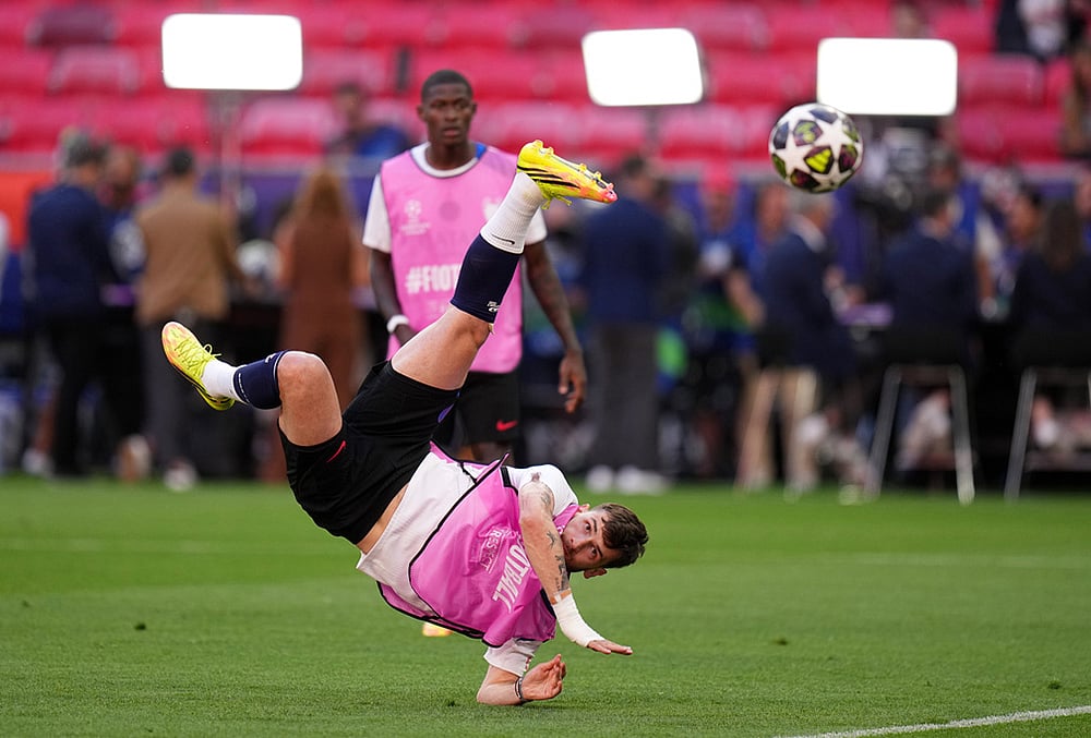Arsenal vs PSG Champions League final training photos-Khvicha Kvaratskhelia