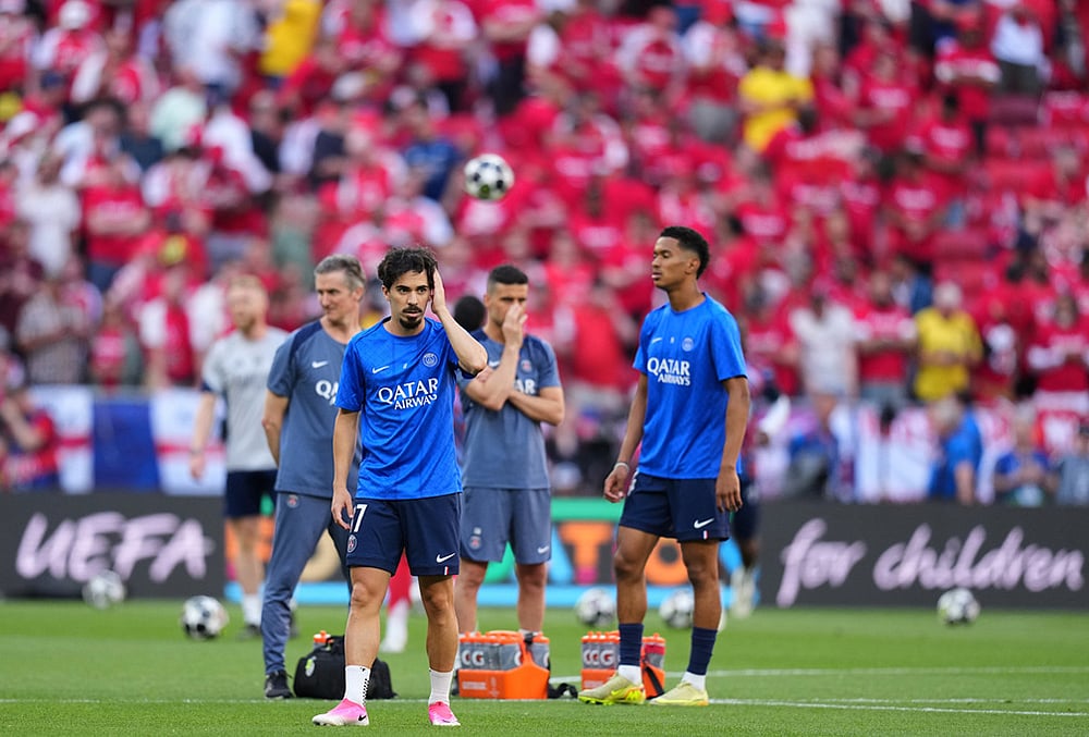 PSG vs Arsenal UEFA Champions League final Puskás Aréna photos-PSGs Vitinha