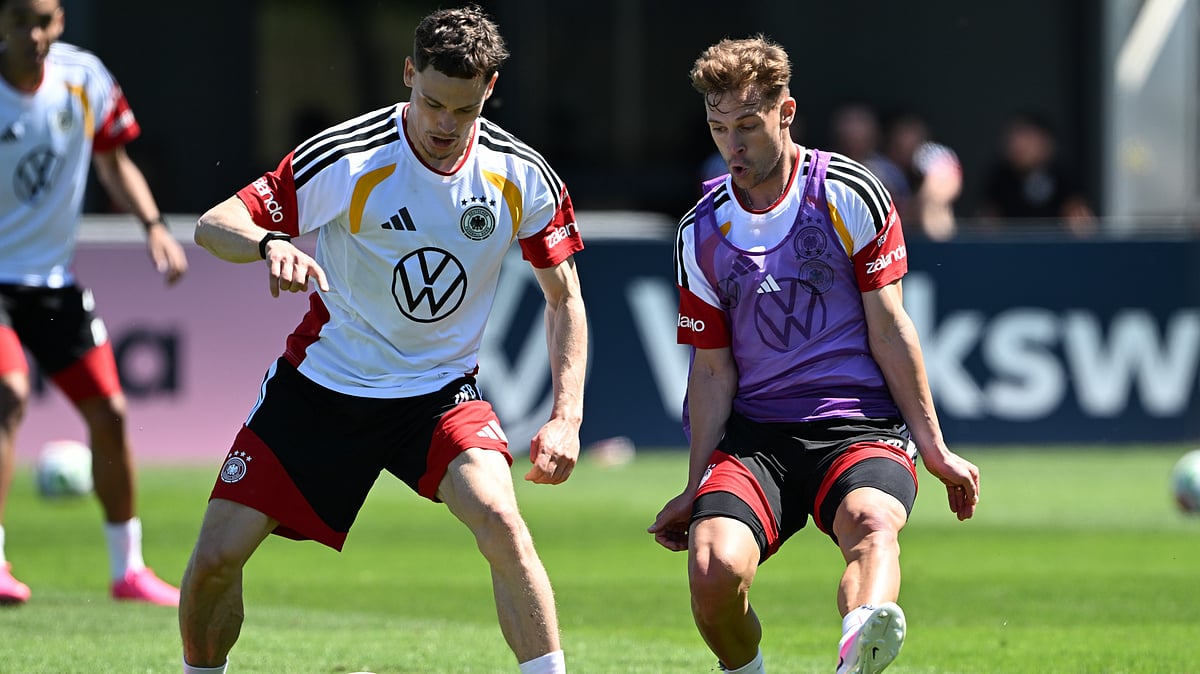 Germany’s Florian Wirtz, left, and Joshua Kimmich attend a training session in Herzogenaurach, Germany, Thursday May 28, 2026, ahead of the World Cup tournament.  - | Photo: Federico Gambarini/dpa via AP