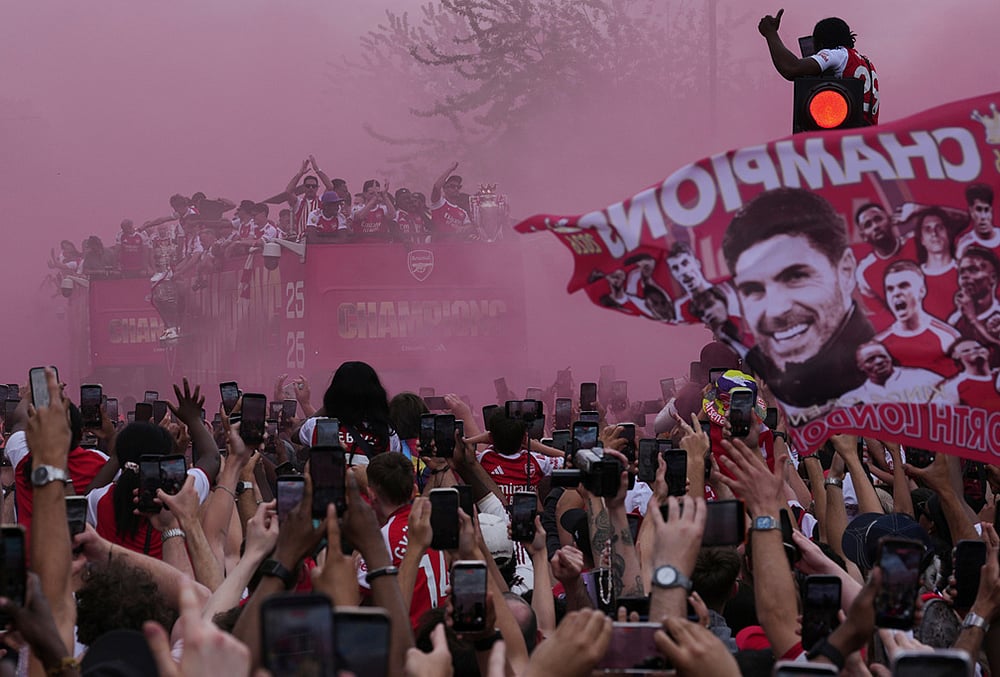 Arsenal epl Trophy Parade in London 