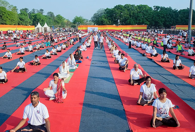 Yoga session in Gurugram