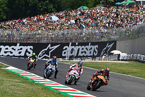 Maverick Vinales is seen during Stop 7 of the MotoGP World Championship in Italy, Mugello on May 31, 2026.