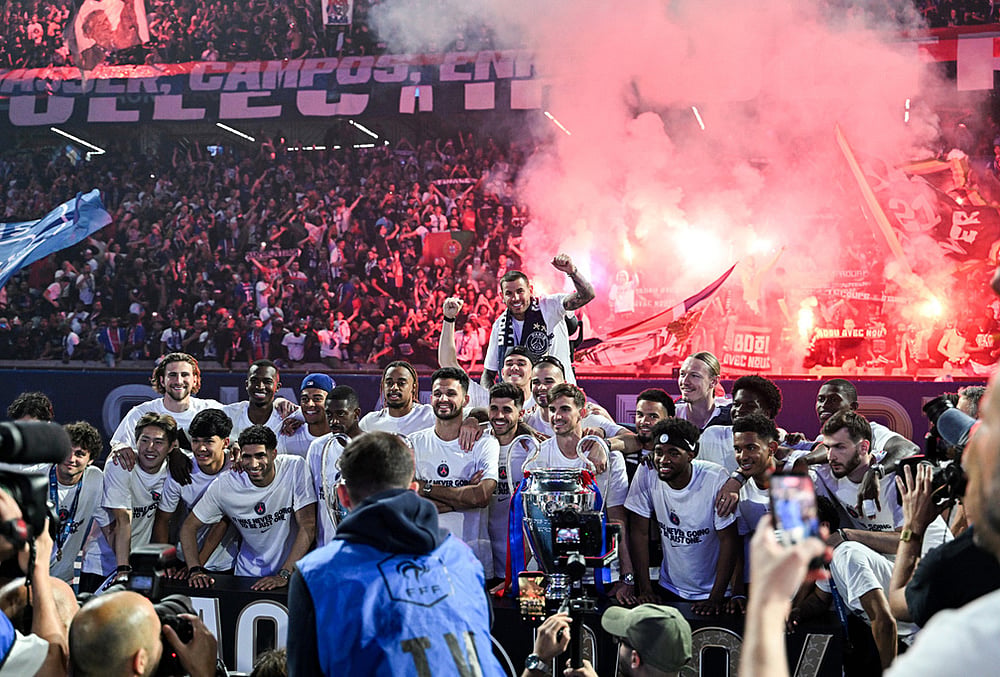 UEFA Champions League 2025-26 Trophy Parade in paris
