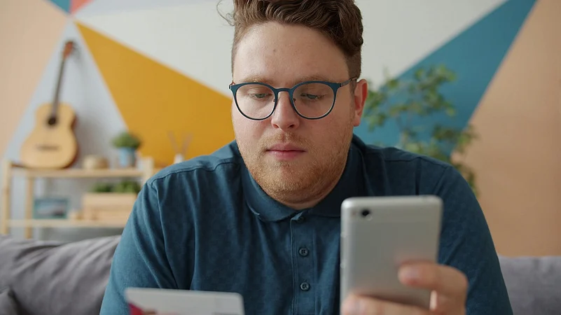 A man using phone