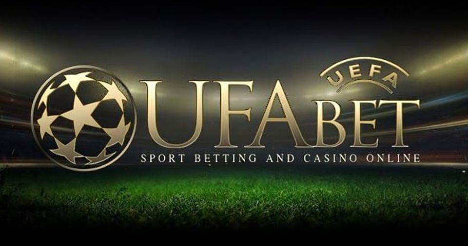 UFABET logo on a dark stadium background