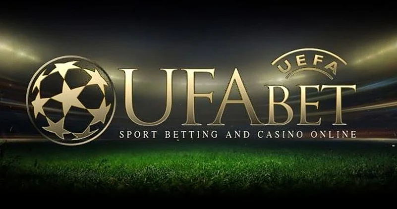 UFABET logo on a dark stadium background