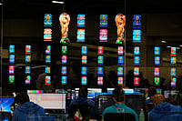 The Heart Of FIFA World Cup 2026, In Pics: A Look At Inside the International Broadcast Center | Photo: AP/Tony Gutierrez : Workers are shown inside the Master Control Room during the opening ceremony of the International Broadcast Center in Dallas.