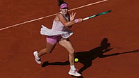 Mirra Andreeva Vs Sorana Cirstea Highlights, French Open: Eighth Seed Marches Into Last Four in Commanding Fashion | Photo: AP/Christophe Ena : Mirra Andreeva of Russia returns to Fiona Ferro of France during their first round women's singles tennis match at the French Open tennis tournament in Paris.