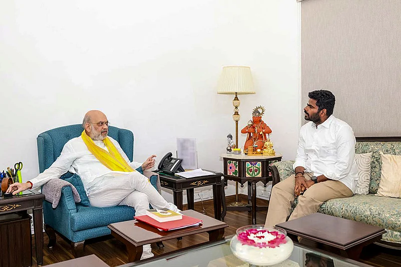 K Annamalai meets Amit Shah