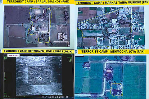 Targeted Sites: Composite of satellite imaging showing targeted centres in Pakistan during Operation Sindoor 
