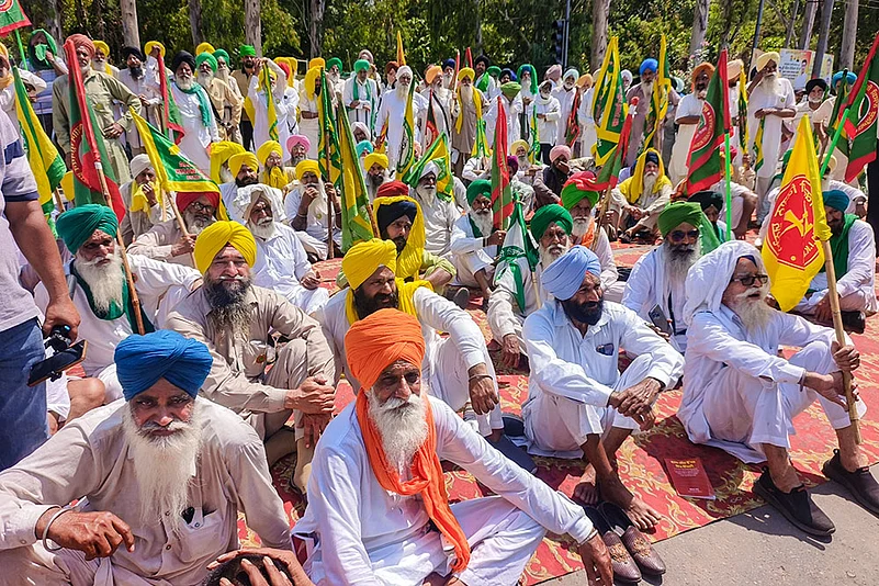 Farmers protest in Patiala