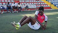 | Photo: AP/Odelyn Joseph : Haiti’s Woodensky Pierre warms up during a training session ahead of the 2026 FIFA World Cup, in Petion-ville neighborhood of Port-au-Prince, Haiti, Thursday, May 28, 2026.