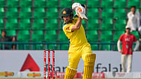 AP Photo/K.M. Chaudary : Australia's Josh Inglis bats during the second one-day international cricket match between Pakistan and Australia, in Lahore, Pakistan, Tuesday, June 2, 2026. 
