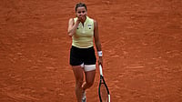 Kalinskaya Vs Chwalinska Highlights, French Open Quarter-Final: Qualifier Topples 22nd Seed To Storm Into Semi-Finals (AP Photo/Emma Da Silva) : Poland's Maja Chwalinska reacts after winning the quarterfinal tennis match against Russia's Anna Kalinskaya at the French Open in Paris, Wednesday, June 3, 2026.