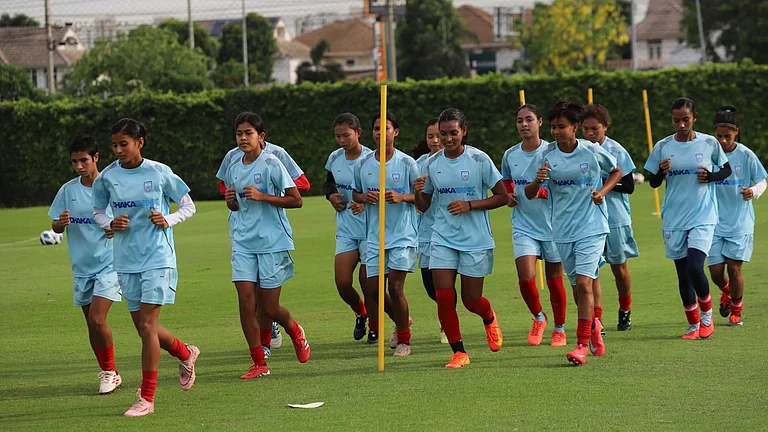 Bangladesh women will take on Nepal in the semifinal clash of the SAFF Women's Championship in Goa on Wednesday, June 3. - X/Bangladesh Football Federation