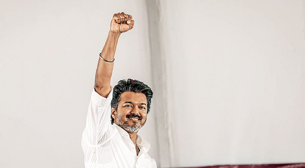 | Photo: Imago/Seshadri Sukumar : Jana Nayagan: Vijay during his election campaign in Tirunelveli