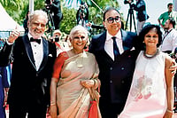 Amma Ariyan at Cannes Classics: Restored Malayalam Cult Film, John Abraham’s Vision and Legacy Revisited | Courtesy: IMDB : Showcasing A Classic (Left to Right) Actor Joy Mathew, editor Bina Paul and Film Heritage Foundation director Shivendra Singh Dungarpur at the Cannes Film Festival