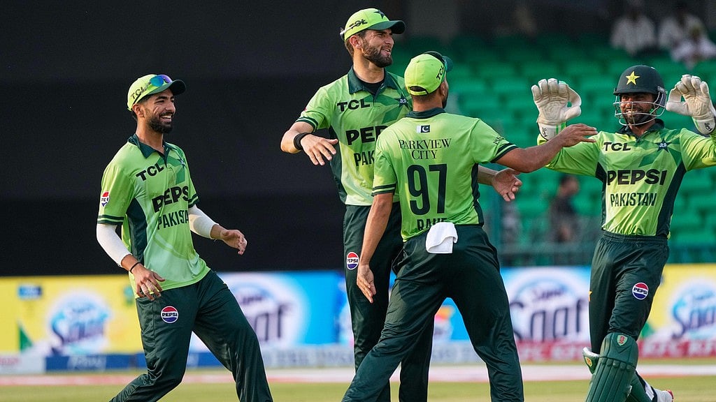 Pakistan bundles Australia for 157 in 42 overs at the Gaddafi Stadium, Lahore on June 4. - AP Photo/K.M. Chaudary
