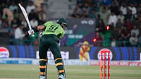 AP Photo/K.M. Chaudary : Pakistan's Sahibzada Farhan is bowled out by Australia's Nathan Ellis during the third one-day international cricket match between Pakistan and Australia, in Lahore, Pakistan, Thursday, June 4, 2026.