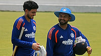 PTI Photo : Indian cricketers Shubman Gill, left, and Rishabh Pant during a practice session ahead of the India-Afghanistan Test series, in New Chandigarh, Punjab, Wednesday, June 3, 2026. 