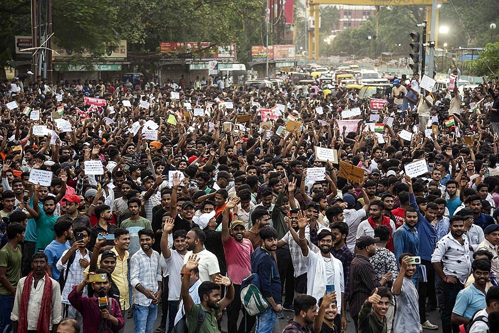 Students protest in Patna