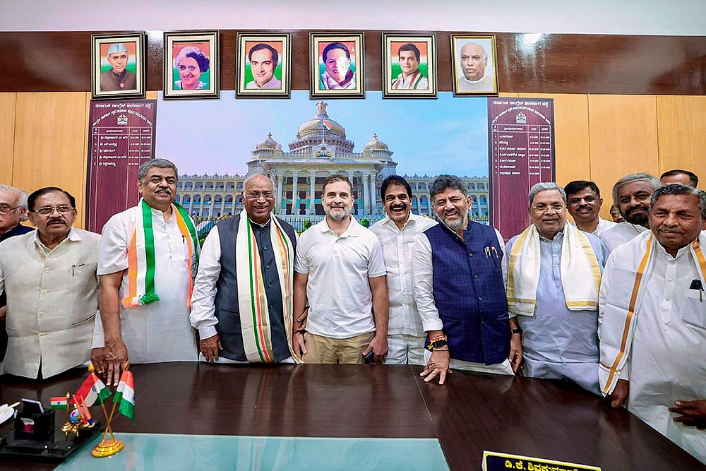 Kharge files nomination papers for RS from Karnataka