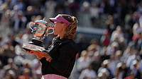 Chwalinska Vs Andreeva Highlights, French Open Final: Mirra Ends Maja’s Fairytale Run To Lift Roland-Garros Crown (AP Photo/Aurelien Morissard) : Russia's Mirra Andreeva poses with the trophy after winning the final women's tennis match against Poland's Maja Chwalinska at the French Open in Paris, Saturday, June 6, 2026.