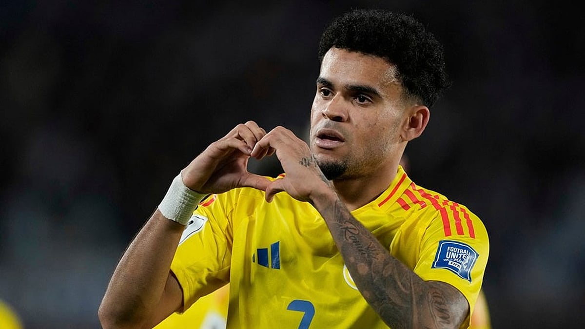 South American World Cup Qualifiers Argentina vs Colombia WCup Soccer: Luis Diaz