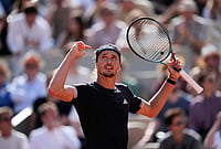 Alexander Zverev Vs Flavio Cobolli LIVE Score, French Open Final: German Beats Italian To Win Grand Slam Title | Photo: AP/Christophe Ena : Alexander Zverev of Germany reacts as he plays against Flavio Cobolli of Italy during their men's final match at the French Open tennis tournament in Paris.