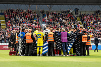 Christian Eriksen Collapses Again: Danish Player Gives Away Major Health Scare During Denmark Vs Ukraine Match AP : Players from Denmark and Ukraine form a circle around Denmark's player Christian Eriksen after he collapsed during the international friendly soccer match between Denmark and Ukraine in Odense, Denmark, Sunday, June 7, 2026.