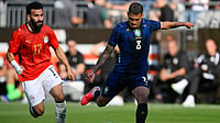 Brazil 2-1 Egypt Highlights, International Friendly 2026: Guimares, Endrick's Goals Help Selecao Gain Winning Momentum AP Photo : Brazil's Bruno Guimaraes (8) shoots beside Egypt's Mohanad Lasheen (17) to score during an international friendly soccer match in Cleveland.